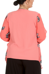 3172 Butterfly Zip Chiffon Cardigan Light & Elegant