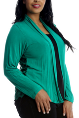3224 Scallop Lace Detail Back Cardigan