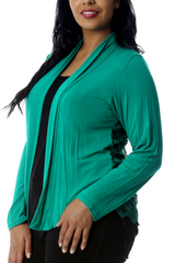 3224 Scallop Lace Detail Back Cardigan