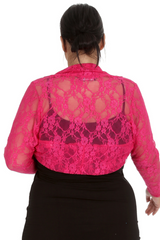 3143 Floral Lace Bolero Shrug – Elegant Plus Cover-Up