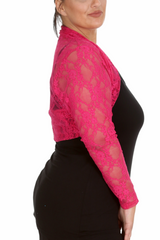 3143 Floral Lace Bolero Shrug – Elegant Plus Cover-Up