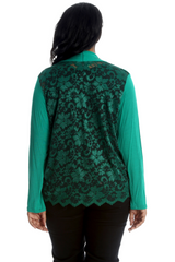 3224 Scallop Lace Detail Back Cardigan