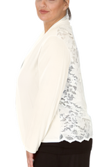 3224 Scallop Lace Detail Back Cardigan