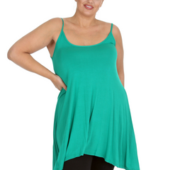 1288 Plus Size Stretch Thin Strap Tank Top