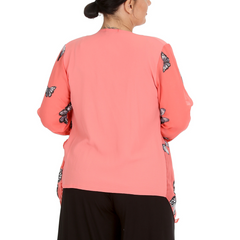 Butterfly Zip Chiffon Cardigan Light & Elegant