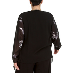 Butterfly Zip Chiffon Cardigan Light & Elegant