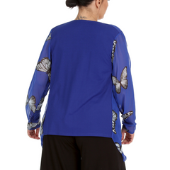 Butterfly Zip Chiffon Cardigan Light & Elegant