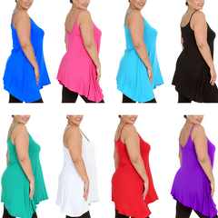 1288 Plus Size Stretch Thin Strap Tank Top