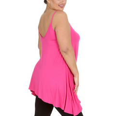 1288 Plus Size Stretch Thin Strap Tank Top