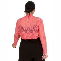 Floral Lace Bolero Shrug – Elegant Plus Cover-Up