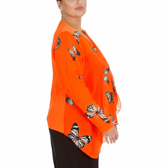 Butterfly Zip Chiffon Cardigan Light & Elegant