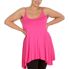 1288 Plus Size Stretch Thin Strap Tank Top