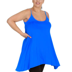 1288 Plus Size Stretch Thin Strap Tank Top