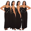 2237 Foil Floral Print Flowing Maxi Dress