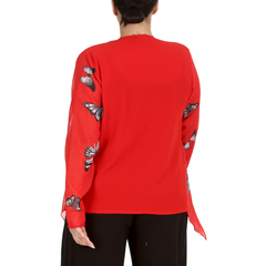 Butterfly Zip Chiffon Cardigan Light & Elegant