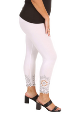7001 Laser Cut Sequin Leggings Sparkle in Motion