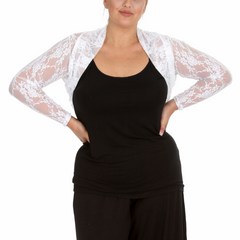 Floral Lace Bolero Shrug – Elegant Plus Cover-Up