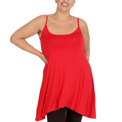 1288 Plus Size Stretch Thin Strap Tank Top