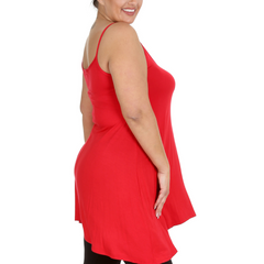 1288 Plus Size Stretch Thin Strap Tank Top