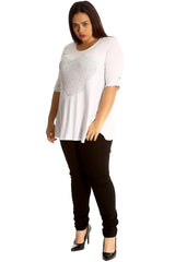 1520 Strawberry Stud 2 Button Top