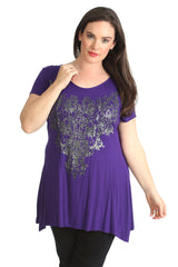 1376 Glitter Beaded Top