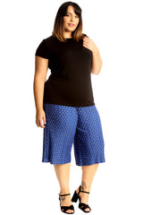 6125 Polka Dot Crinkle Culottes