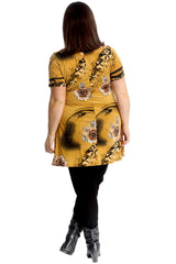 1734 Floral Print Swing Top