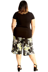 6136 Floral Print Culottes