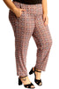 6152 Tile Print Side Pocket Trousers
