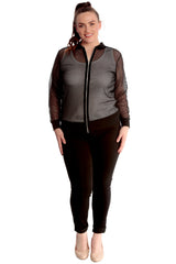 Mesh Net Bomber Jacket