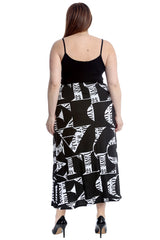 5038 Love Print Mid Calf Skirt