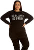 3124 No Glitter No Party Print Zip Sweatshirt