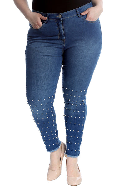 6100 Pearl Stitched Jeans