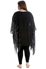 3249 Paisley Heart & Dove Print Chiffon Kaftan