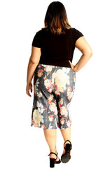 6145 Floral Print Crinkle Culottes