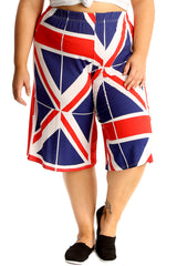 6133 Union Jack Print Culottes