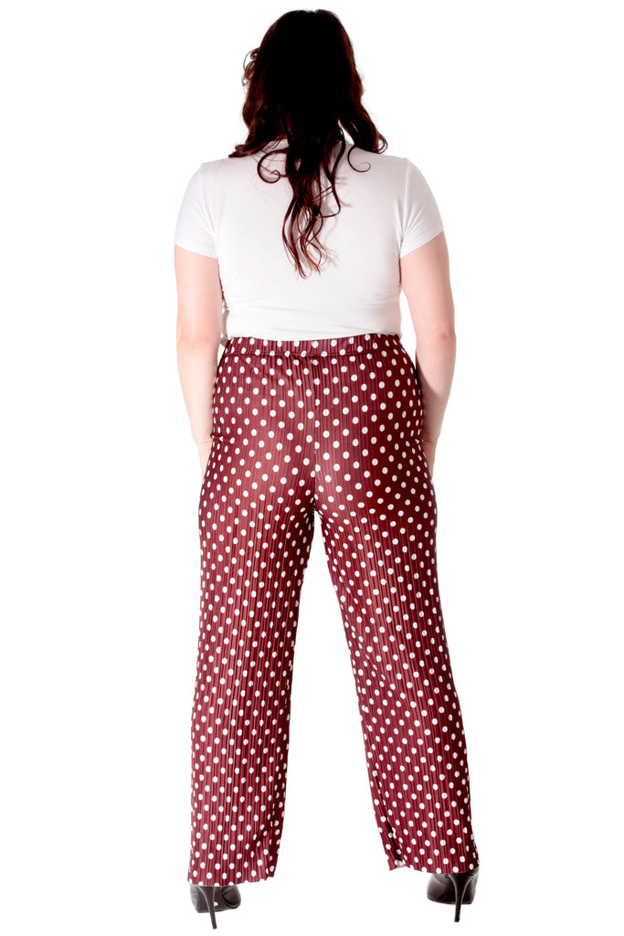 Red polka sales dot trousers
