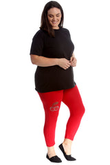 7212 Cherry Stud Cropped Leggings