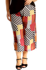 6130 Abstract Print Culottes