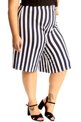 6120 Stripe Print Culottes