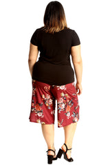 6136 Floral Print Culottes
