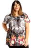 1711 Floral Fruit Print Smock Top