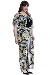 6106 Chains & Tassels Print Trousers