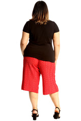 6125 Polka Dot Crinkle Culottes