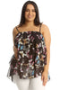 1768 Butterfly Frill Chiffon Cami Top