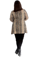 1739 Snake Skin Print Swing Top