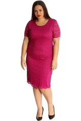2119 Floral Lace Midi Dress