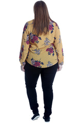 1541 Floral Print Front Tie Top