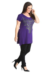 1376 Glitter Beaded Top