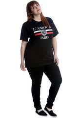 1532 L'Amour Paris Print Cotton T-Shirt